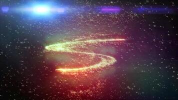 4k Spiral Shimmering Galaxy Particles Motion Background video