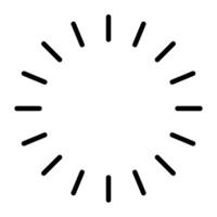 Radial, radiating lines. Circular, concentric lines. Starburst, sunburst element vector