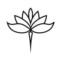 lotus flower plant line style icon illustration design, designed for web and app vector