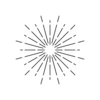 Sunburst, starburst design element. Radial, radiating lines. vector