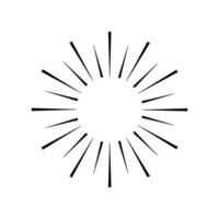 Sunburst, starburst icon. Radiating from the center of thin beams, lines. Design element. illustration vector