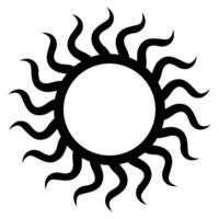 Sun web sign or icon. Simple illustration of sun icon for web design isolated on white background vector