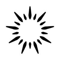 Sun icon. Starburst, sunbeam sign. Radial, radiating, concentric lines symbol. vector