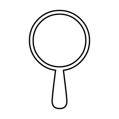 magnifying glass icon over white background, line style, illustration