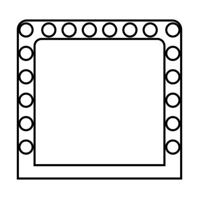 Mirror icon . wall mirror illustration sign. Fashion web symbol. Wardrobe logo.
