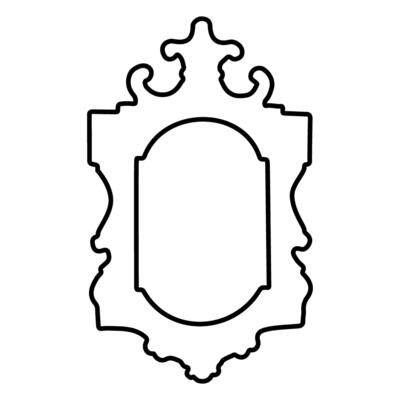 Mirror icon . wall mirror illustration sign. Fashion symbol. Wardrobe logo desidn.