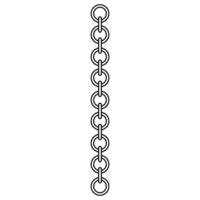Chain web icon. Outline illustration of chain icon for web design isolated on white background vector