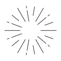 Sunburst icon. Starburst symbol. Radiating from the center of thin lines. vector