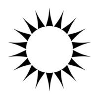 Sun icon isolated on white background. illustration. Sunshine icon. Rays of the sun illustration sign. vector