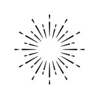 Sunburst, starburst web icon. Radiating from the center of thin beams, lines. Radiating from the center of thin beams. vector