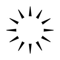 Sun icon or sign over white background, half line half color style, illustration. vector