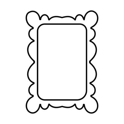 cute picture frame isolated icon illustration design, illustration graphic
