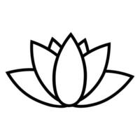 Lotus flower icon. Outline lotus flower icon for web design isolated on white background vector
