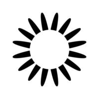 Sun web icon isolated on white background for your web and mobile app design, Sun logo concept vector
