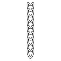 Human spine icon. Outline illustration of human spine icon for web vector