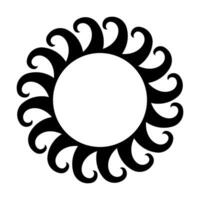 Sun icon in black and white. illustration for your design. Sunshine symbol. vector
