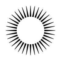 sunburst icon over white background, line and fill style, illustration vector