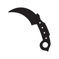 Sickle icon . Black illustration isolated on white background for graphic and web design. vector