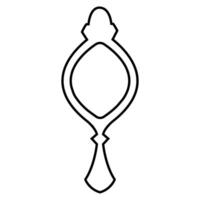 mirror icon over white background, line and fill style vector