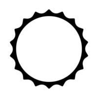 Sun icon. Black sun icon isolated on white background. vector