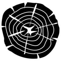 Tree rings icon. Simple illustration of tree rings icon for web vector