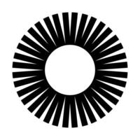 Geometric circle element. Circular, concentric and radial element vector