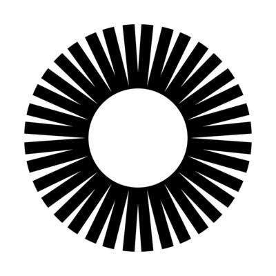 Geometric circle element. Circular, concentric and radial element