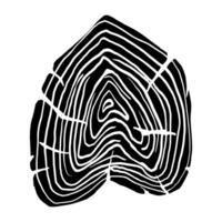 Tree rings icon. Simple illustration of tree rings icon for web sites. vector