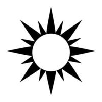 sun icon on white background. illustration. flat style. sun icon on white background. vector
