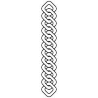 illustration of a twisted chain. Isolated on white background. vector