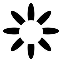 Sun icon. Simple illustration of sun icon for web design isolated on white background. Sunshine sign. vector