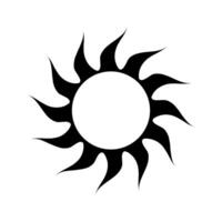 Sunshine web icon or symbol. Rays of the sun illustration sign. Solar corona symbol. Sun web icon. Shine symbol design for web. vector