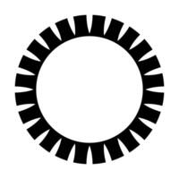 Sunshine icon or web symbol. Rays of the sun illustration sign. Solar corona symbol. Sun web icon. vector