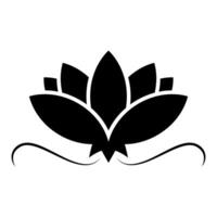 Lotus flower web icon. Simple illustration of lotus flower icon for web vector