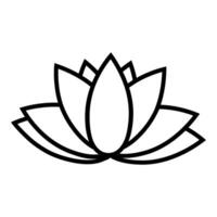 Lotus flower icon. Outline lotus flower icon for web design isolated on white background. vector