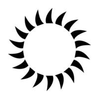 Sun icon. Simple illustration of sun icon for web design isolated on white background. Sunshine symbol. vector
