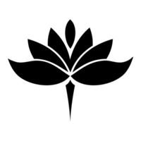 Lotus flower icon or sign. Simple illustration of lotus flower icon for web. vector