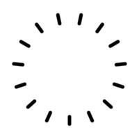 Sunshine icon . Rays of the sun illustration sign. Solar corona symbol. Sun web icon. Shine symbol design. vector