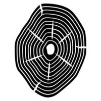 Concentric, radial lines. Circular, concentric circles. Geometric circular element vector