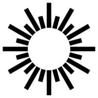 Sunburst, sunburst icon. Simple illustration of sunburst, sunburst icon for web. vector
