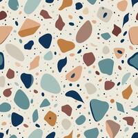 Abstract terrazzo pattern seamless texture vector
