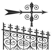 High Resolution Medieval and Gothic Black Ornamental Dividers for Print and Digital Design vector