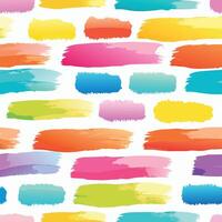 Colorful abstract paintbrush strokes seamless pattern vector