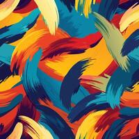 Abstract colorful paint strokes seamless pattern vector