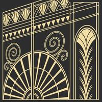Sophisticated art deco pattern design with ornamental details for textile and surface design applications vector