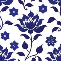 Seamless pattern design inspired by traditional motifs a high resolution repeating texture for textile and surface design applications vector