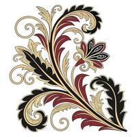 Opulent baroque style ornament pattern design for textile wallpaper and surface decoration vector