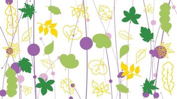 Autumn Leaves and Branches Abstract Background vector
