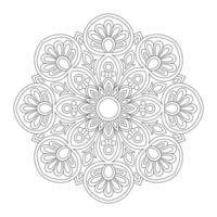 Lace pattern and tattoo design coloring book page, file vector