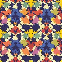 Abstract colorful ink blot seamless pattern vector